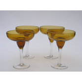 Amber Bubble Glassware Collection