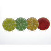 Fruit Salad by Robin Pickens 3-D Canape Plate (Set of 4)