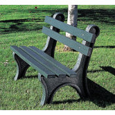 High Back Plastic Park Bench