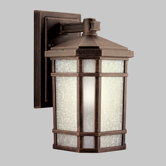Cameron Fluorescent Outdoor Wall Lantern in Prairie Rock