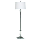 Westwood Tristan One Light Portable Floor Lamp in Polished Nickel