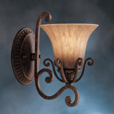 Cottage Grove  Wall Sconce in Carre Bronze with Optional Tear Drops