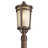 Atwood  Outdoor Post Lantern in Brown Stone