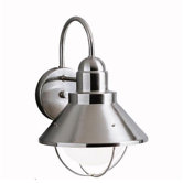 Seaside Outdoor Wall Lantern in Brushed Nickel