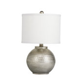 The New Informality 16.5" Hammered Bronze Round Table Lamp
