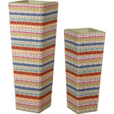 Funstripes Square Tapered Planter