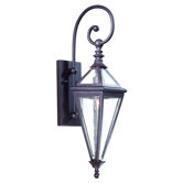 Geneva Wall Lantern in Old Rust and Clear Seeded Glass