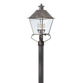 Montgomery  Post Lantern with Metal Top