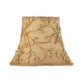 Pearl Embroidery Chandelier Shade in Gold