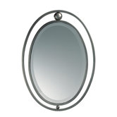 Hemisphere Mirror in Satin Nickel
