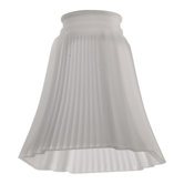 Frosted Ribbed Square Glass Shade for Ceiling Fan Light Kit