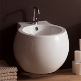 Planet Wall Mounted Bidet in White