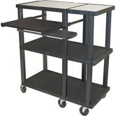 Tuffy Open Shelf  Presentation Station with Black Legs