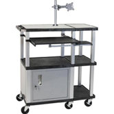 Tuffy Large Work Surface Presentation Station with Monitor Mount
