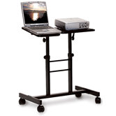 Mobile Laptop Presentation Stand with Dual Adjustable Platforms