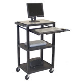 Tuffy Plastic Three-Shelf Computer Workstation