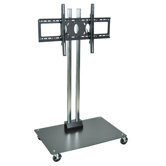 Universal Mobile Flat Panel Display Stand with 4" Casters