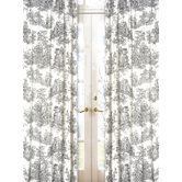 Black French Toile Set of 2 Window Panels