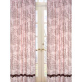 Pink and Brown Toile Collection Window Panels