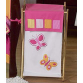 Butterfly Pink Orange Laundry Hamper