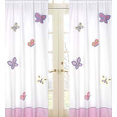 Butterfly Pink and Purple Collection Window Panels