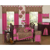 Cheetah Pink 9 Piece Crib Bedding Set