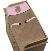 Teddy Bear Pink Collection Changing Pad Cover