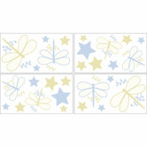 Blue Dragonfly Dreams Collection Wall Decal Stickers