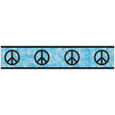 Peace Blue Collection Wall Paper Border