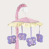 Butterfly Pink Purple Musical Mobile