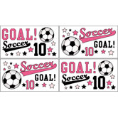 Soccer Pink Collection Wall Decal Stickers