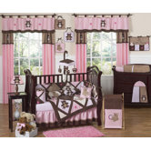 Teddy Bear Pink Crib Bedding Collection