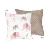 Elephant Pink Collection Decorative Pillow