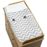 Zig Zag Turquoise and Gray Collection Changing Pad Cover