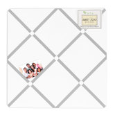 Diamond Gray and White Collection Memo Board