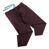 ComfortEase Scrub Pants, Washable, Poly/Cotton, Large, Wine, 24 per Carton