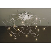 Faal Small 12 Lights Semi Flush Ceiling Lamp in Chrome