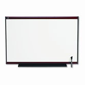 Total Erase Marker Board, 36 x 24, White, Mahogany Frame