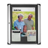 Magnetic Bulletin Board, Aluminum Frame, 3'x2', Black/Silver