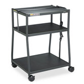 Wide Body AV Cart in Black