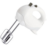Five Speed Hand Mixer in White and Silver