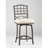 Anita Wrought Iron Memory Return Swivel Bar Stool in Beige