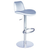 Adjustable Height Swivel Stool in Silver