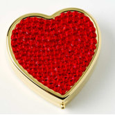 Covered Heart Shape Pill Box