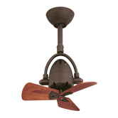 Diane Oscillating 3 Wooden Blade Ceiling Fan with Remote
