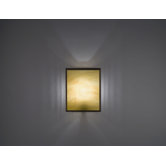 FN2 Wall Sconce with Raw Glass Panel and Full Side Diffuser