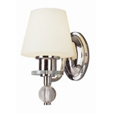 Modern Meets Traditional Clear Crystal Wall Sconce in Polished Chrome