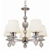 Modern Meets Traditional Crystal 5 Light Chandelier