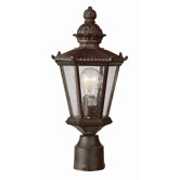 Outdoor  Post Lantern in Burnished Rust