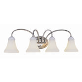 Porcelain Vanity Light in Polished Chrome